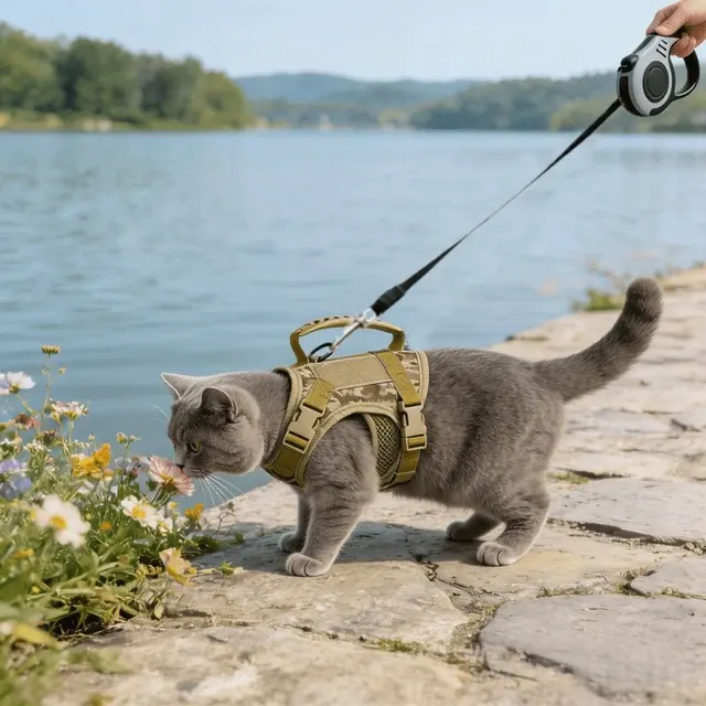 Katzengeschirr mit Leine 4