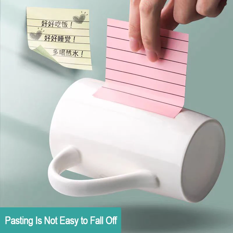 200-Sheet Lined Sticky Notes, 4 Colors 4