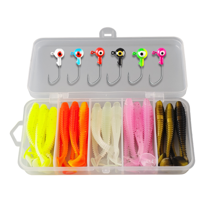37-Piece Soft Worm Bait Set 80g 2