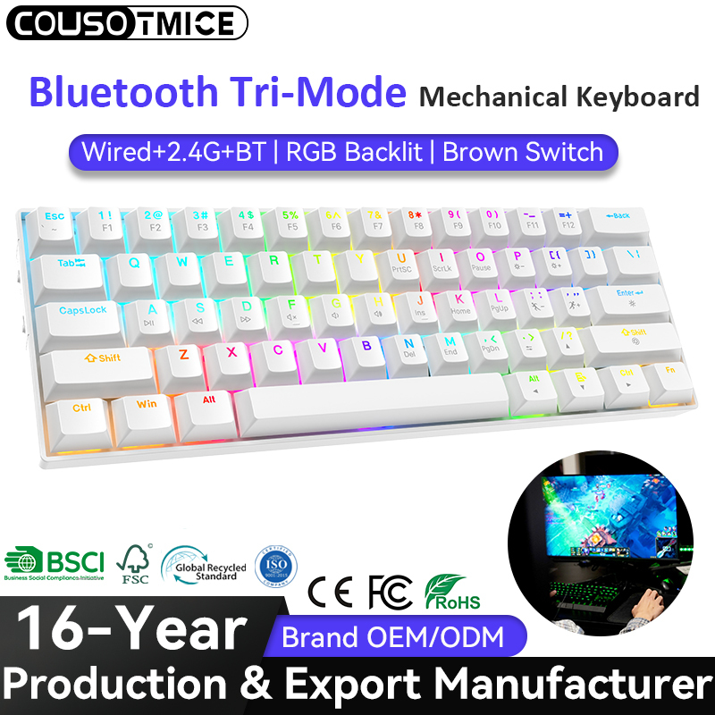 K530 Pro 60% Wireless RGB Mechanical Keyboard BT