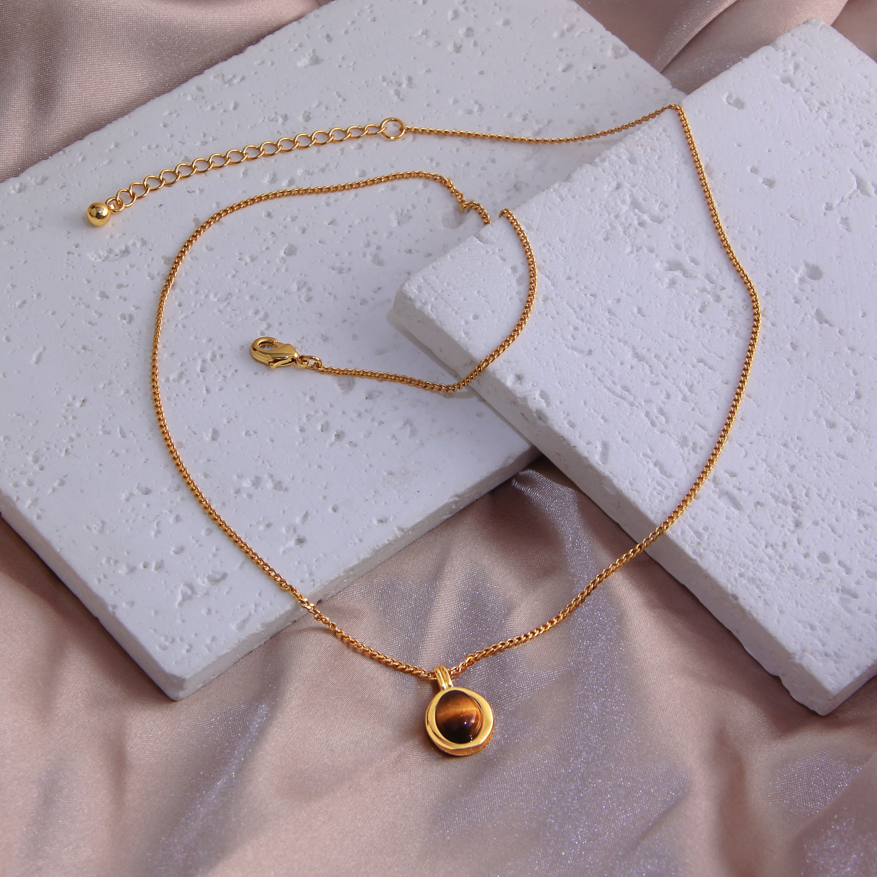 Gold-Plated Starry River Pendant Necklace