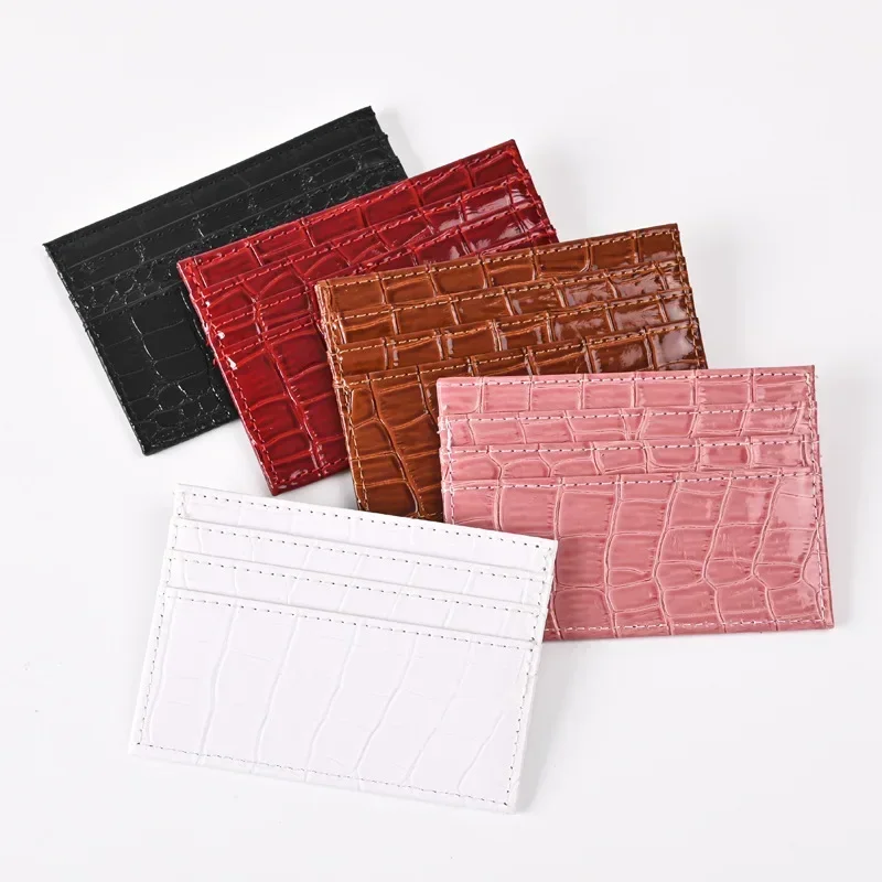 Slim PU Leather Credit Card Holder for Women