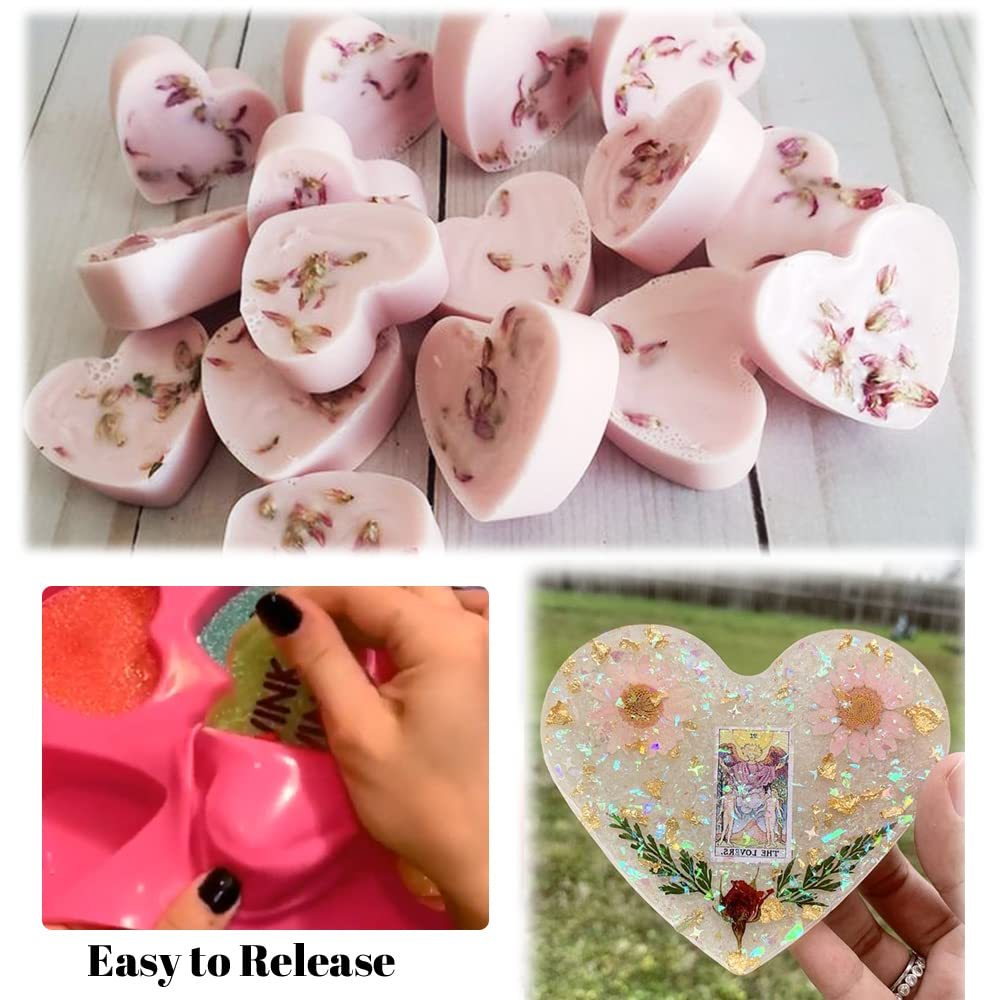 Heart-Shaped Silicone Cake and Soap Mold 4