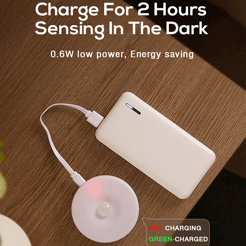 Motion Sensor LED Night Light USB Rechargeable Lamp 3
