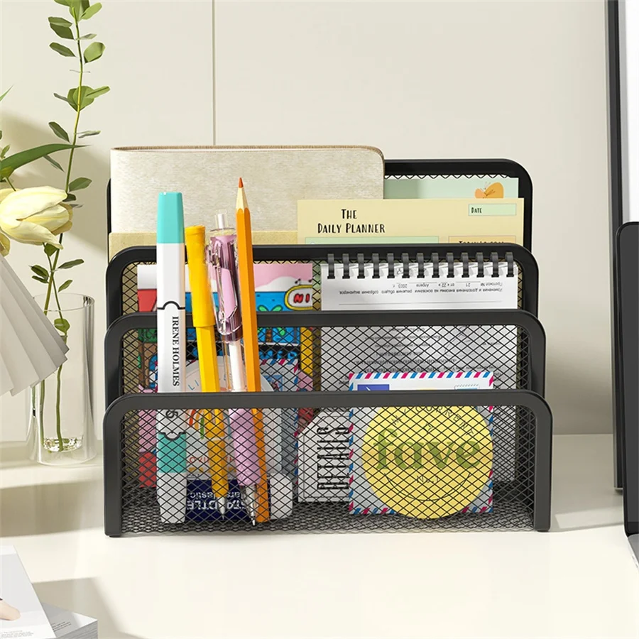 3-Tier Black Metal Magazine Holder 2