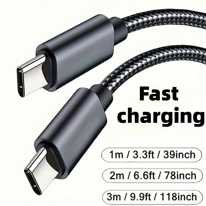 60W USB-C Schnellladekabel, 1–3 m