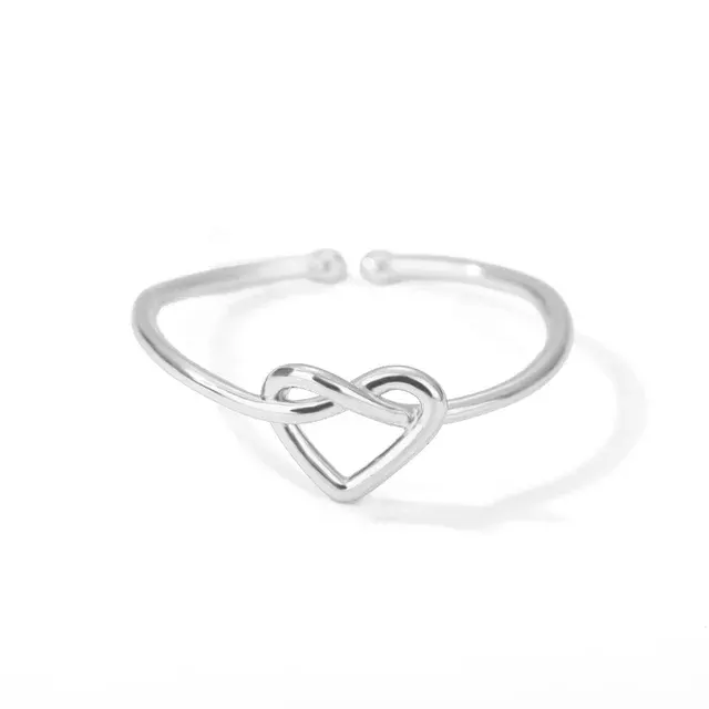 Gold Stainless Steel Heart Couple Rings 1