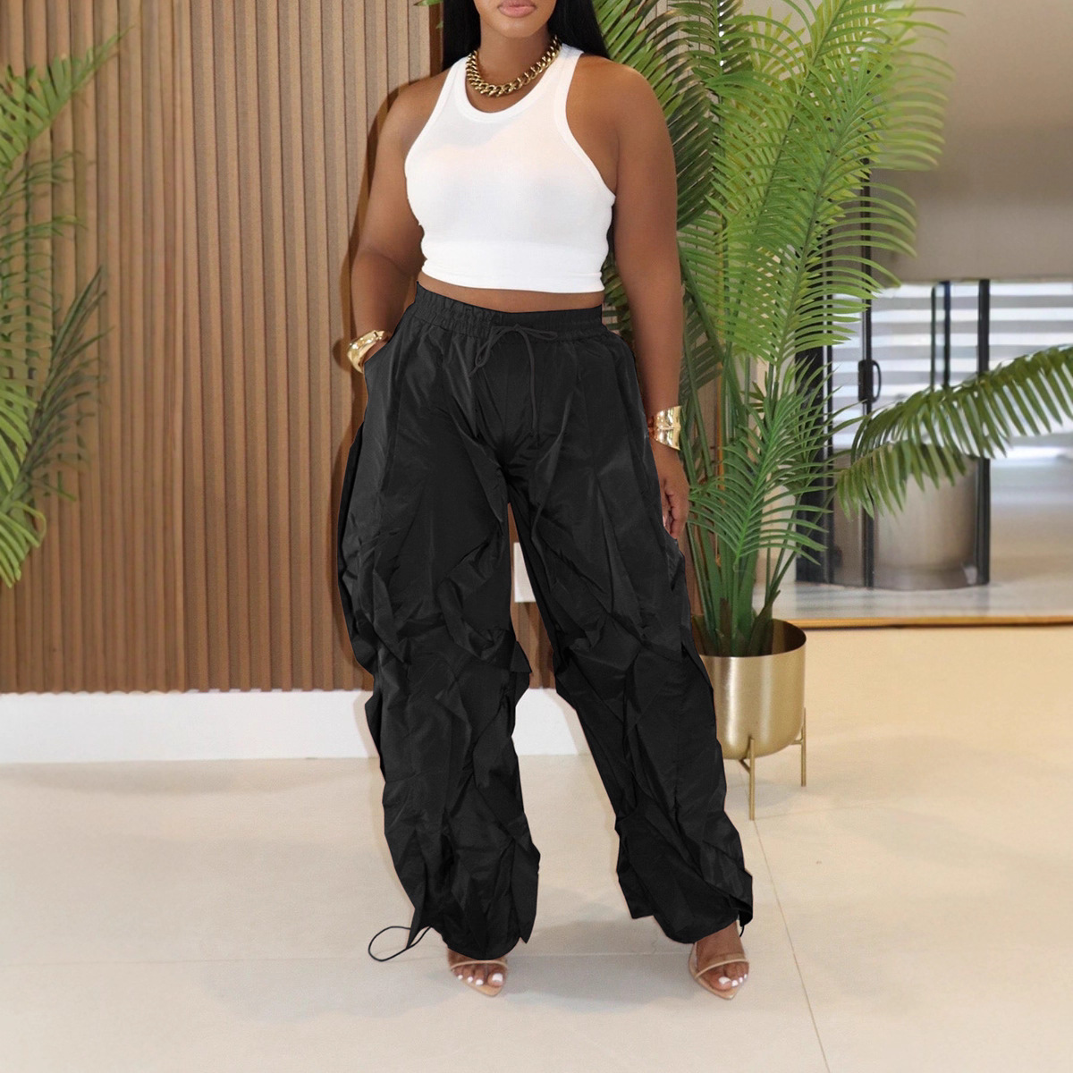 Loose High-Waist Women's Cargo Pants 4