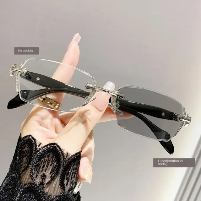 Rimless Vintage Glasses with Blue Light Filter 4