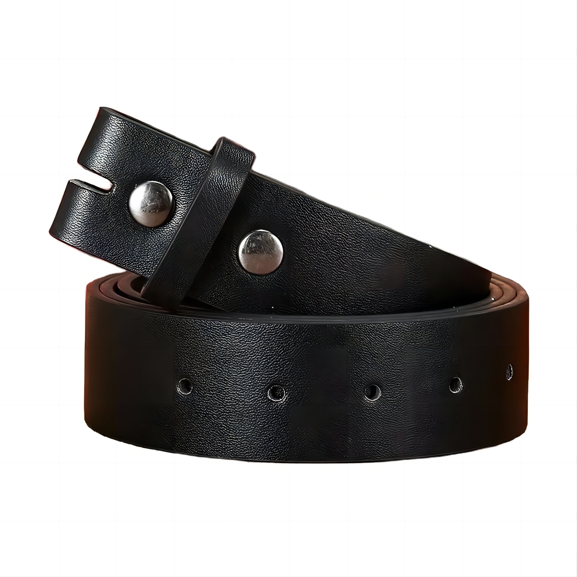 Adjustable 3.8cm Leather Watch Strap No Buckle