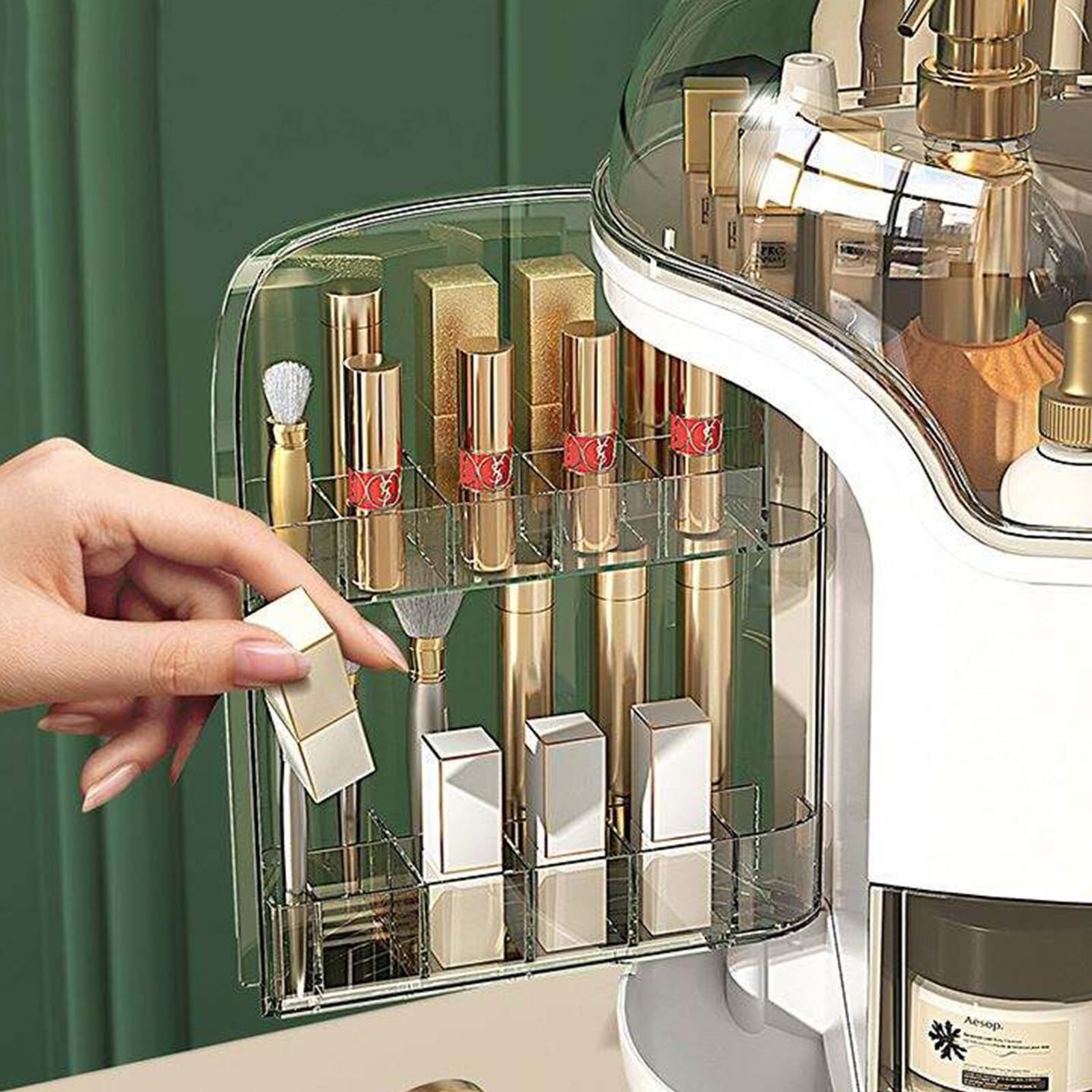 Portable Clear Rotating Light Luxury Multi-Function Table Makeup 3