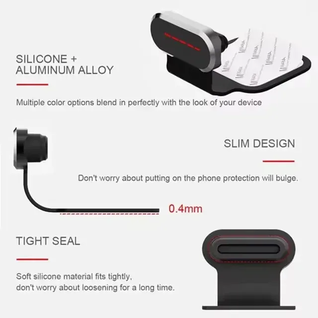 Self-Adhesive Metal Type-C Dust Plugs 4