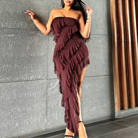 Club-Trägerkleid mit Fransen