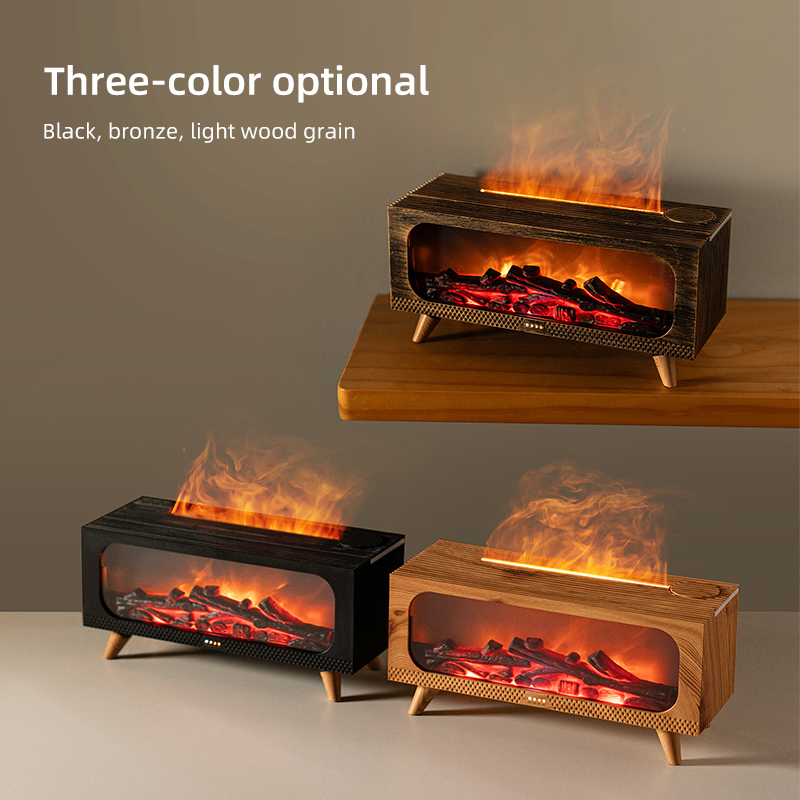 Portable USB Humidifier Fireplace Flame Effect 3
