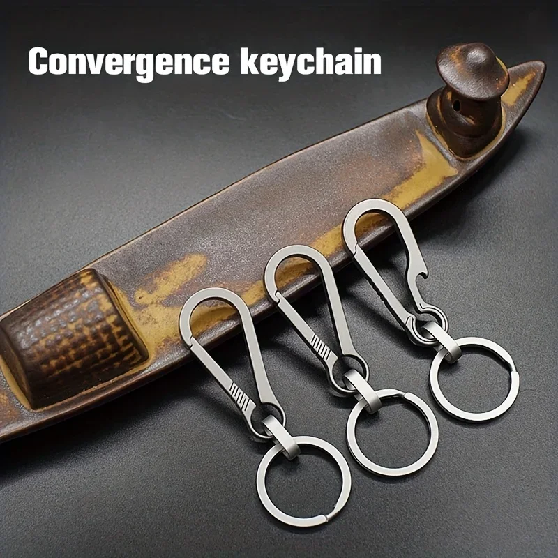 Titantium Karabiner-Schlüsselanhänger Karabinerhaken Schlüsselanhänger Schlüsselhalter mit Flaschenöffner für 3