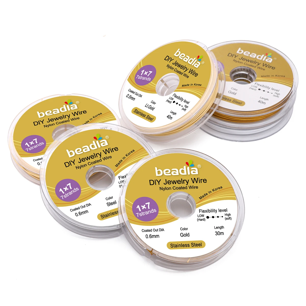 Nylon-Coated Rhodium Steel Beading Wire 2