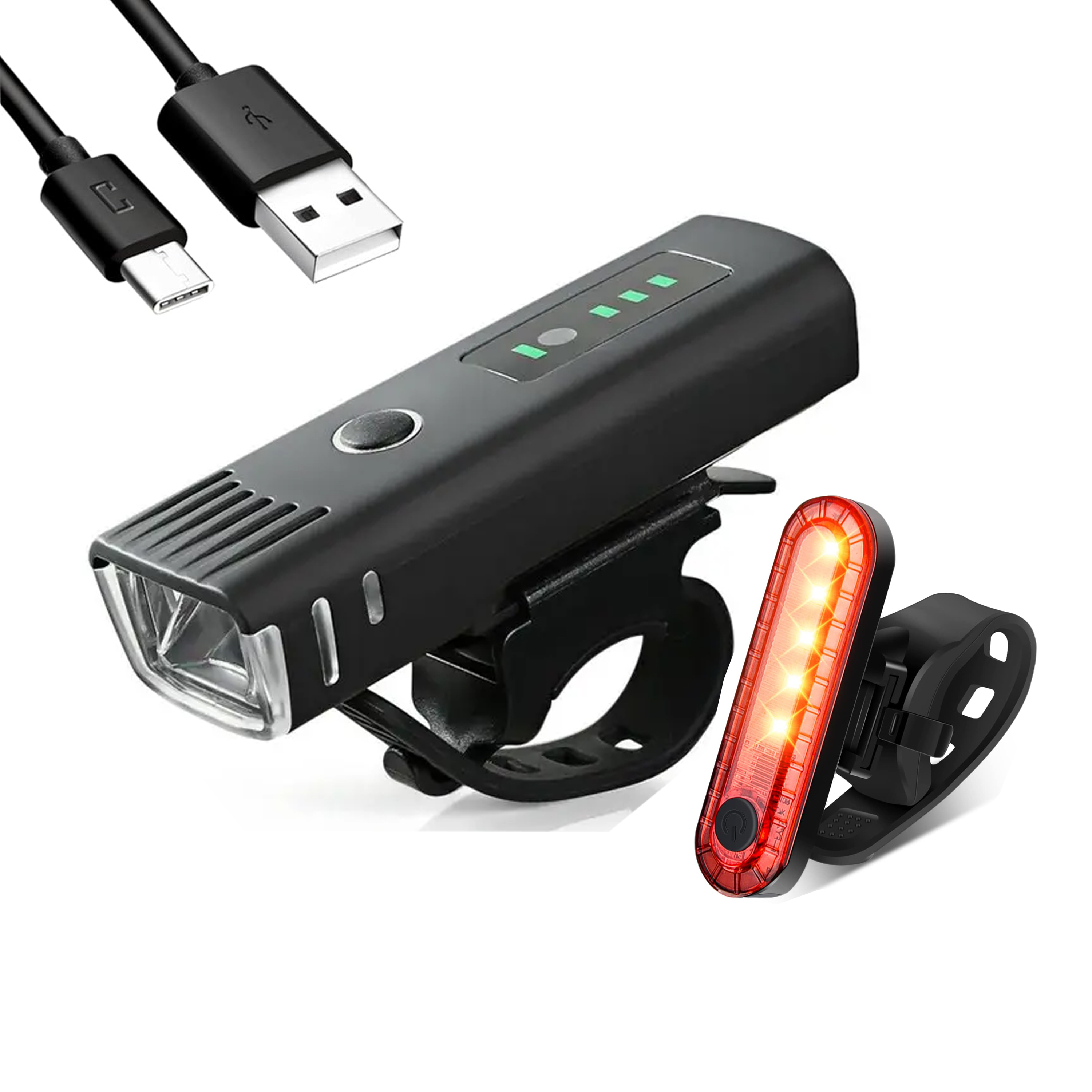 Bike Lights Front and Back USB C Rechargeable