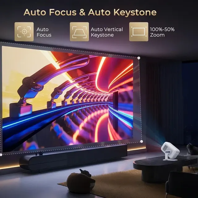 DITONG X3 Plus Mini LED-Projektor 4K Android 1080P 4