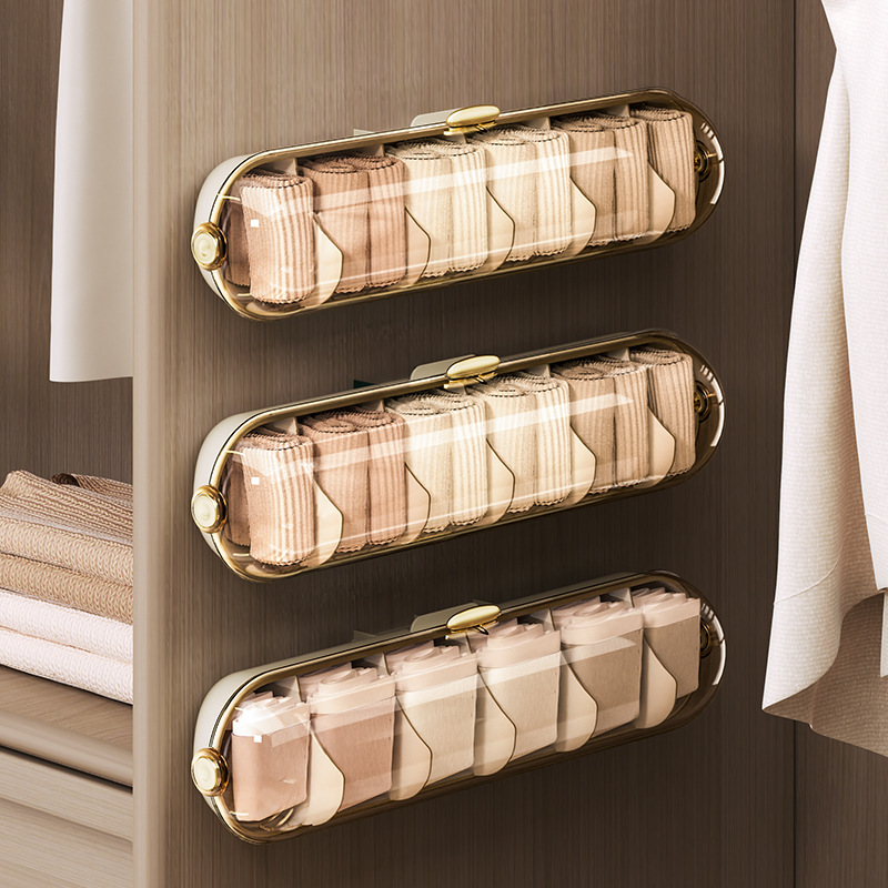 Dust-proof Underwear Finishing Wall-mounted Grid Storage Box