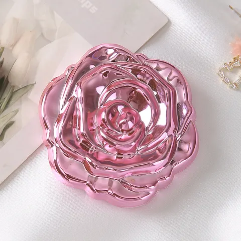 Rose Shape Compact Mirror Portable Foldable Makeup Mini