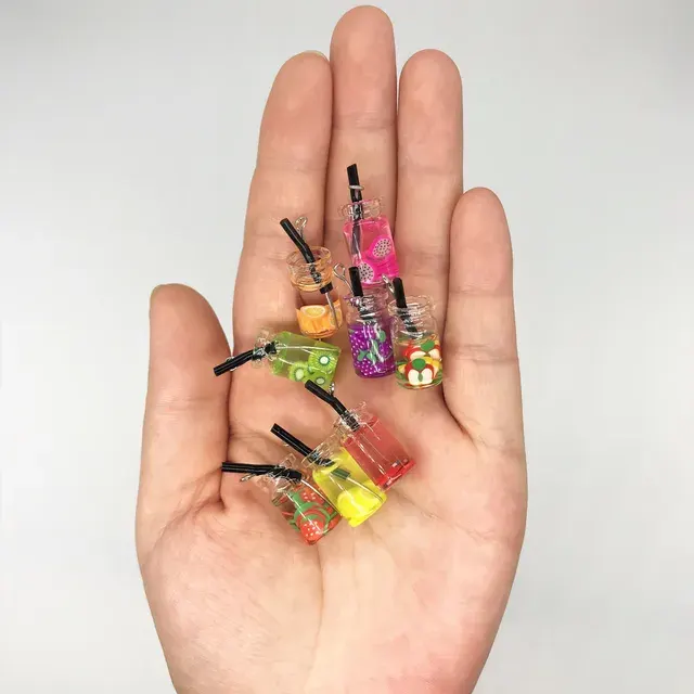 8 Stücke Puppenhaus Miniatur Lebensmittel Mini Harz Obst 2