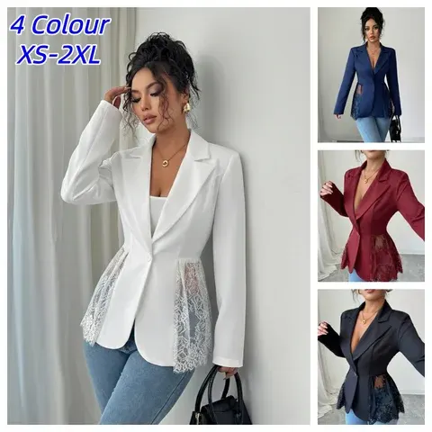 Damen-Spitzenblazer