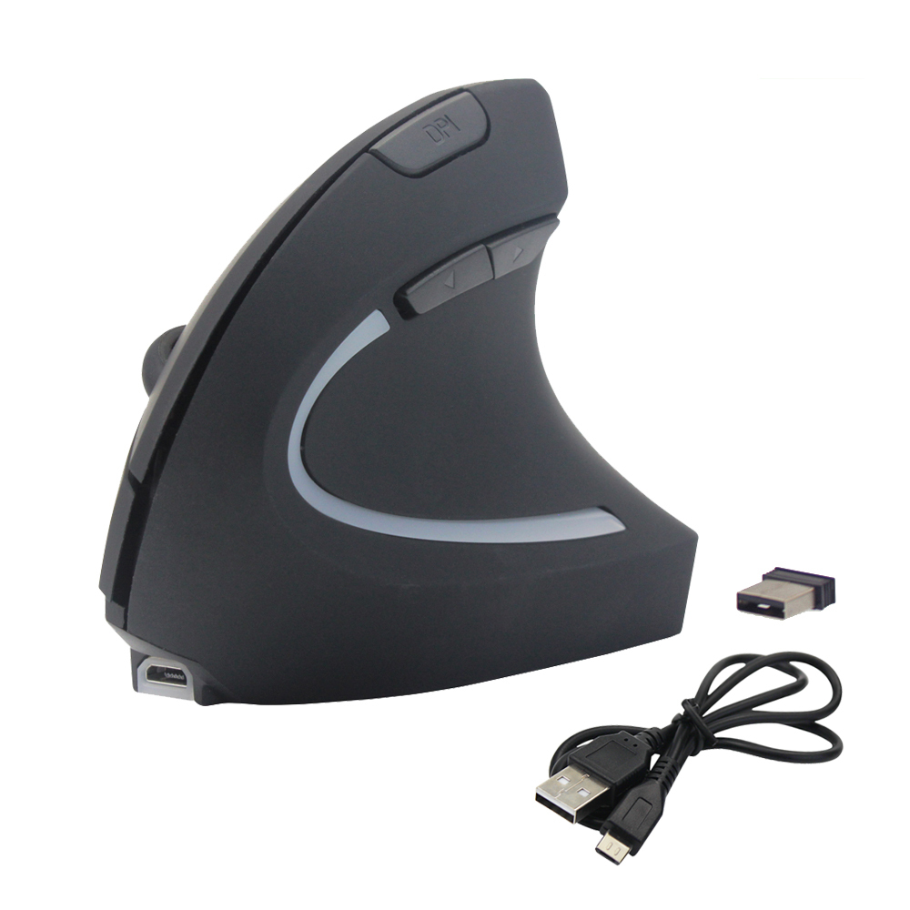 Rechargeable 3D Vertical Mouse with LED