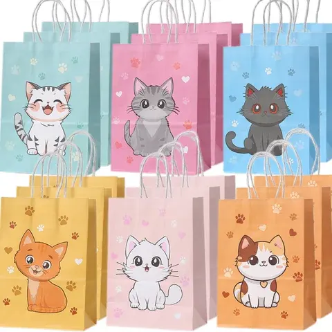 Cat-Themed Party Favor Bag