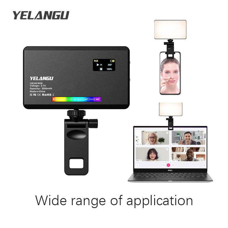 RGB140 8W 9000K Rechargeable LED Phone Studio Selfie 4