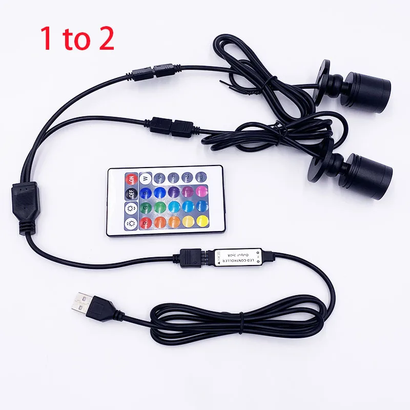 RGB-LED-Strahler USB 5 V Dimmbar Farbe Mini-Deckenstrahler 1 3
