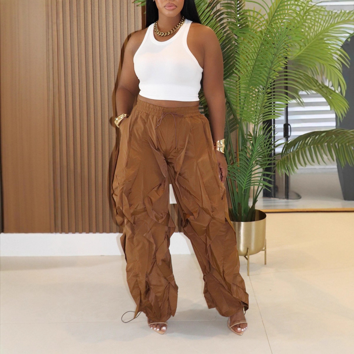 Loose High-Waist Women's Cargo Pants 3