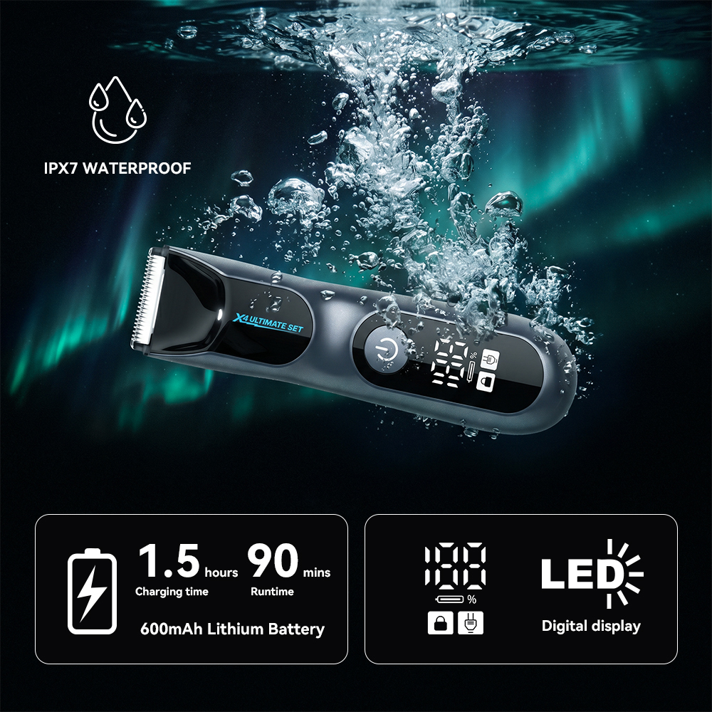 Men's 4-in-1 Electric Shaver LED Rechargeable Razor Full 2