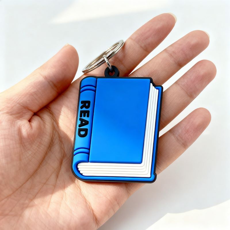 Soft Silicone Keychain with Logo Print 4