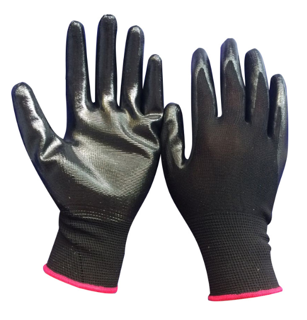 13 Gauge PU Coated Work Gloves Anti Slip