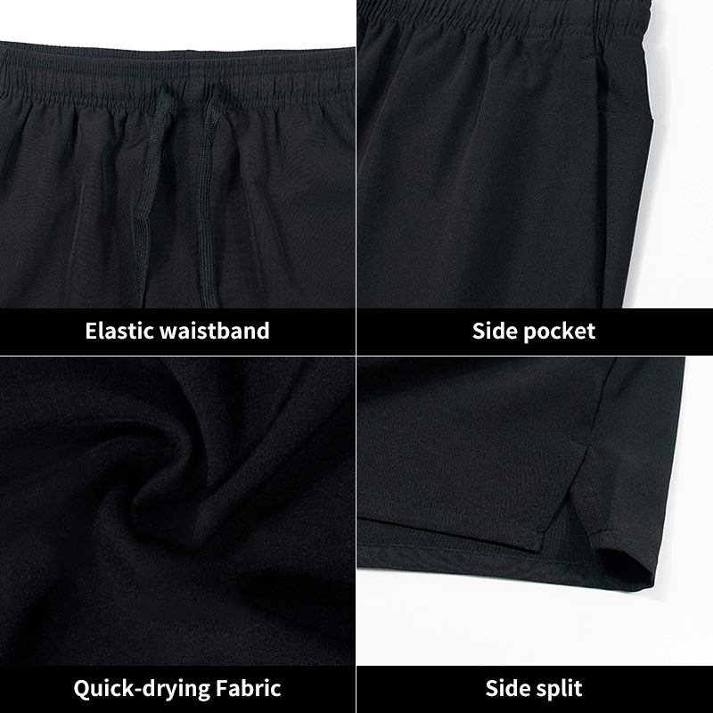 Men 5 Inch Inseam Shorts Solid Color Dry 4
