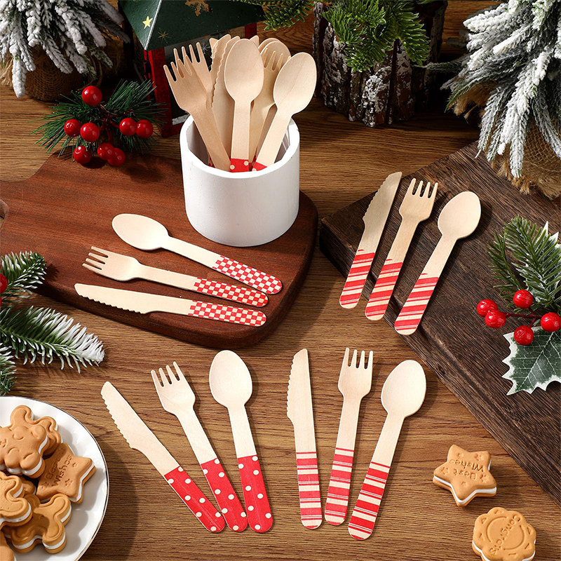 Mini Wooden Travel Cutlery Set 2
