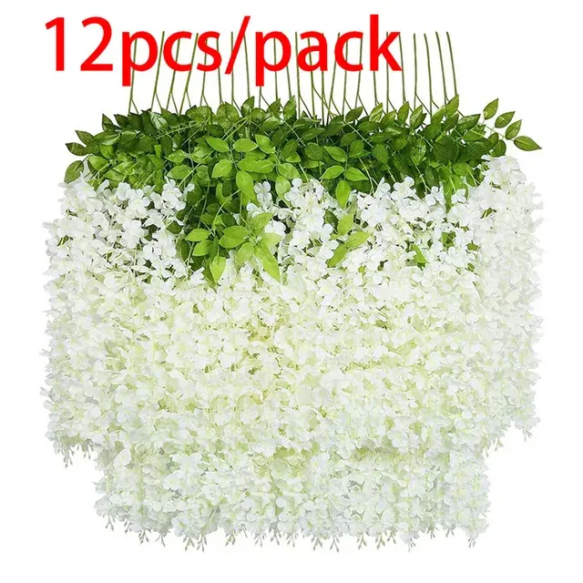 12-Piece Artificial Wisteria Flower String 1