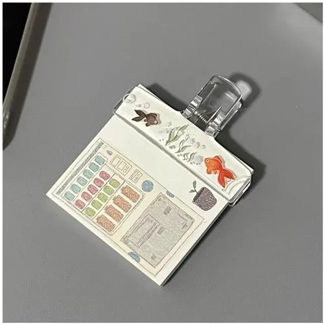 Transparente Acryl-Bindeclips für Notizbücher 4