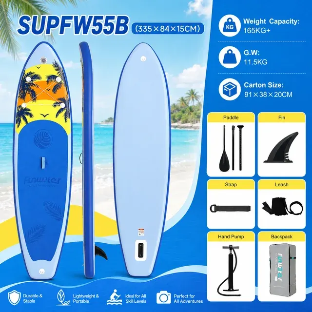 Inflatable Stand-Up Paddleboard with Accessory Set 3