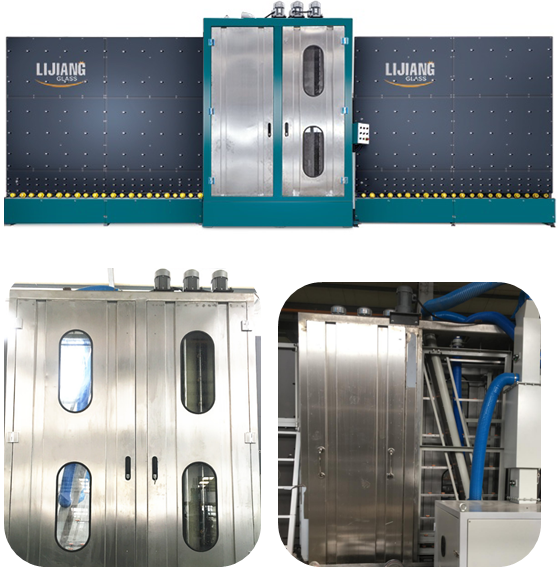 Vertical Double Glazing Glass Washer Dryer 3