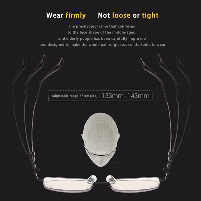 Progressive Titanium Multifocal Reading Glasses 3