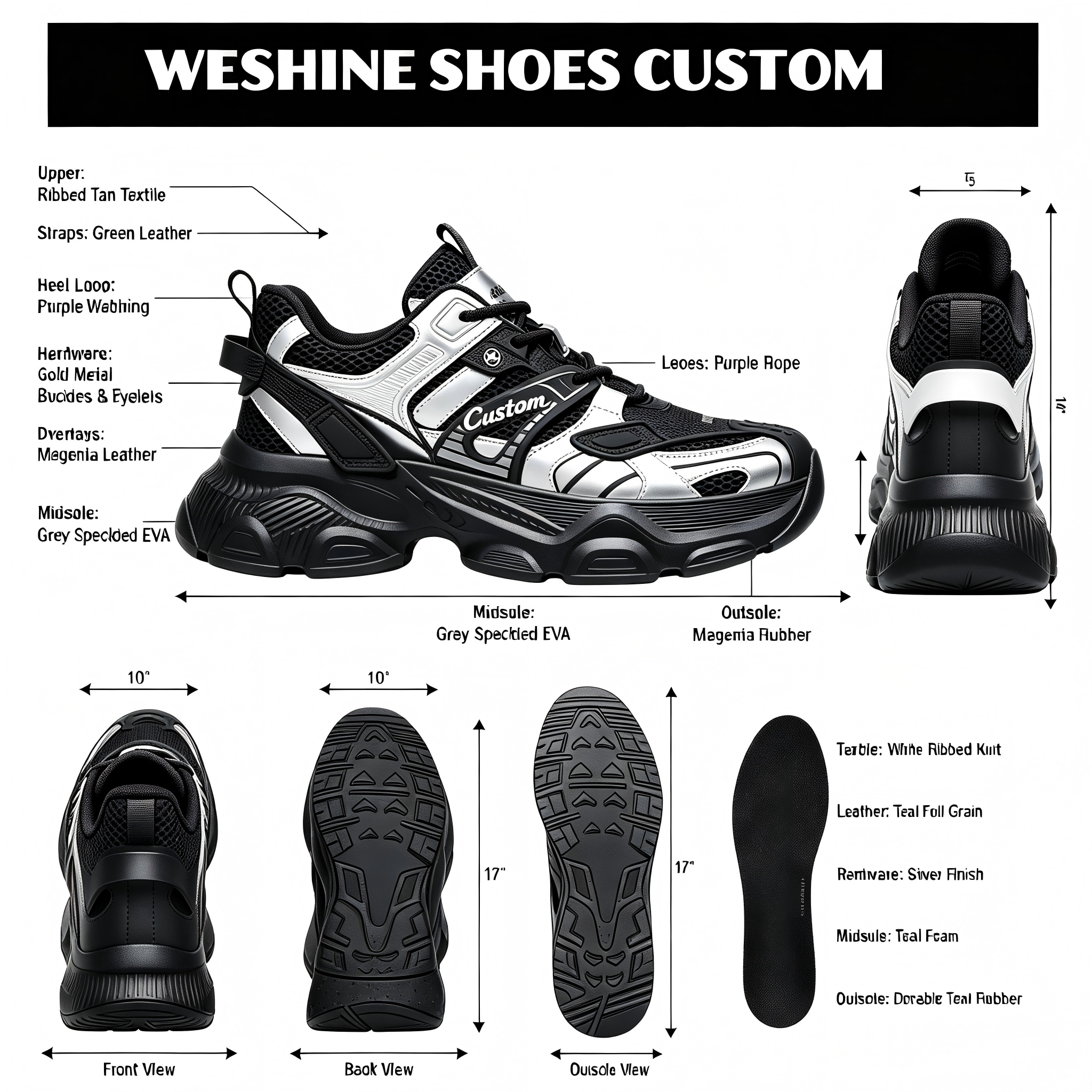 Mikrofaser-Mesh-Sneaker mit Plateau