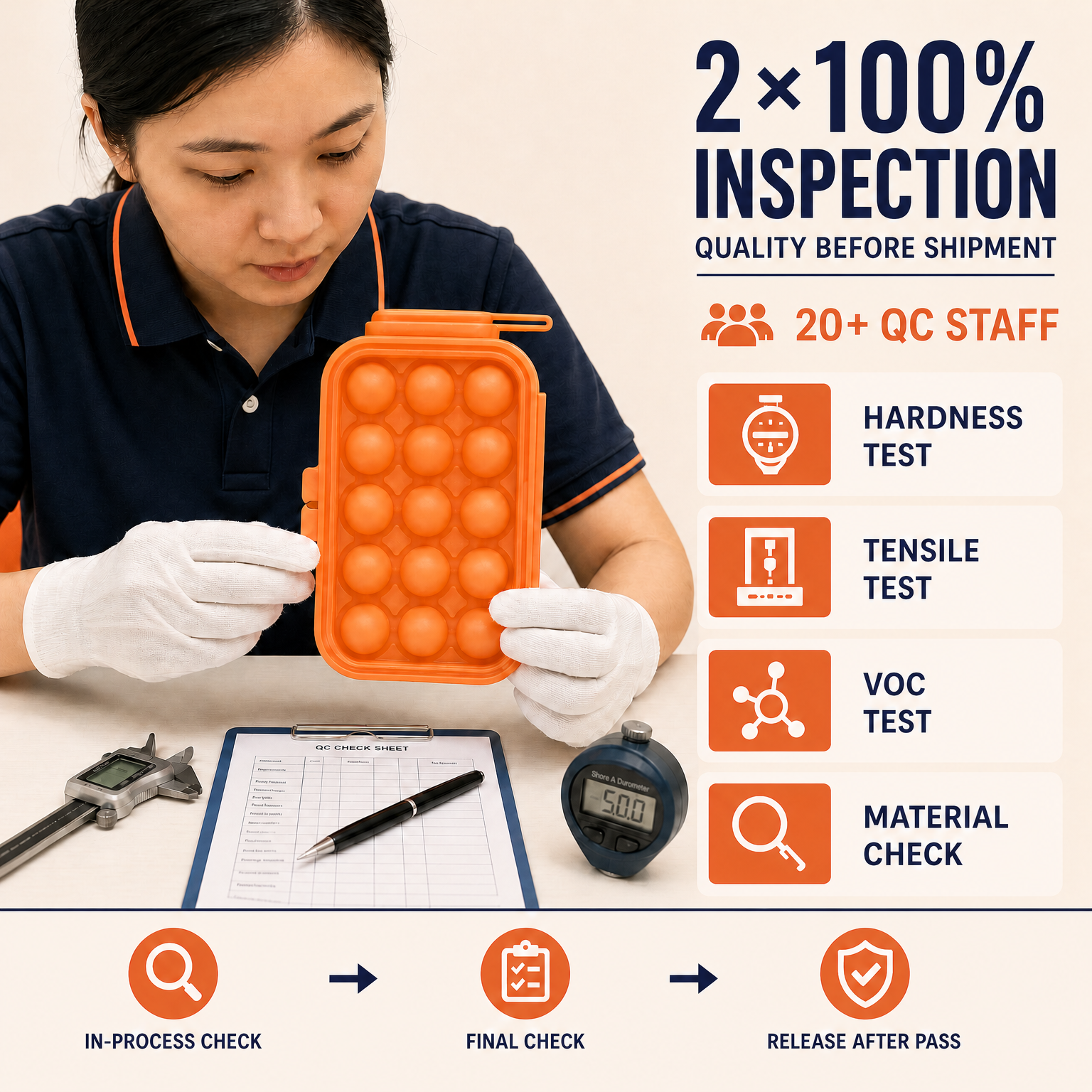Reusable Food-Safe Silicone Ice Cube Tray 3