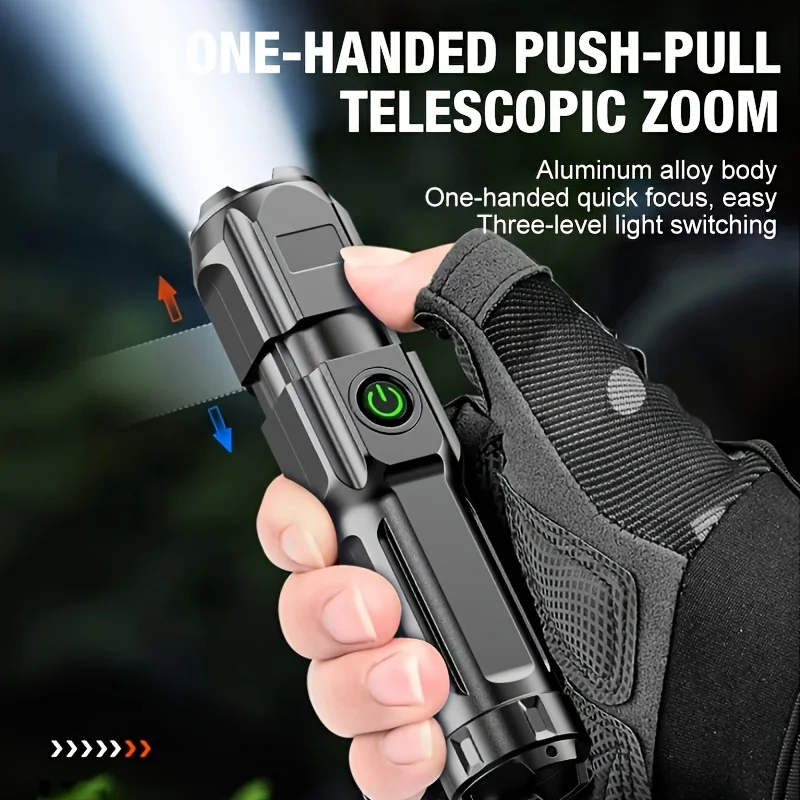 Waterproof 10000 Lumen Zoom Flashlight 2