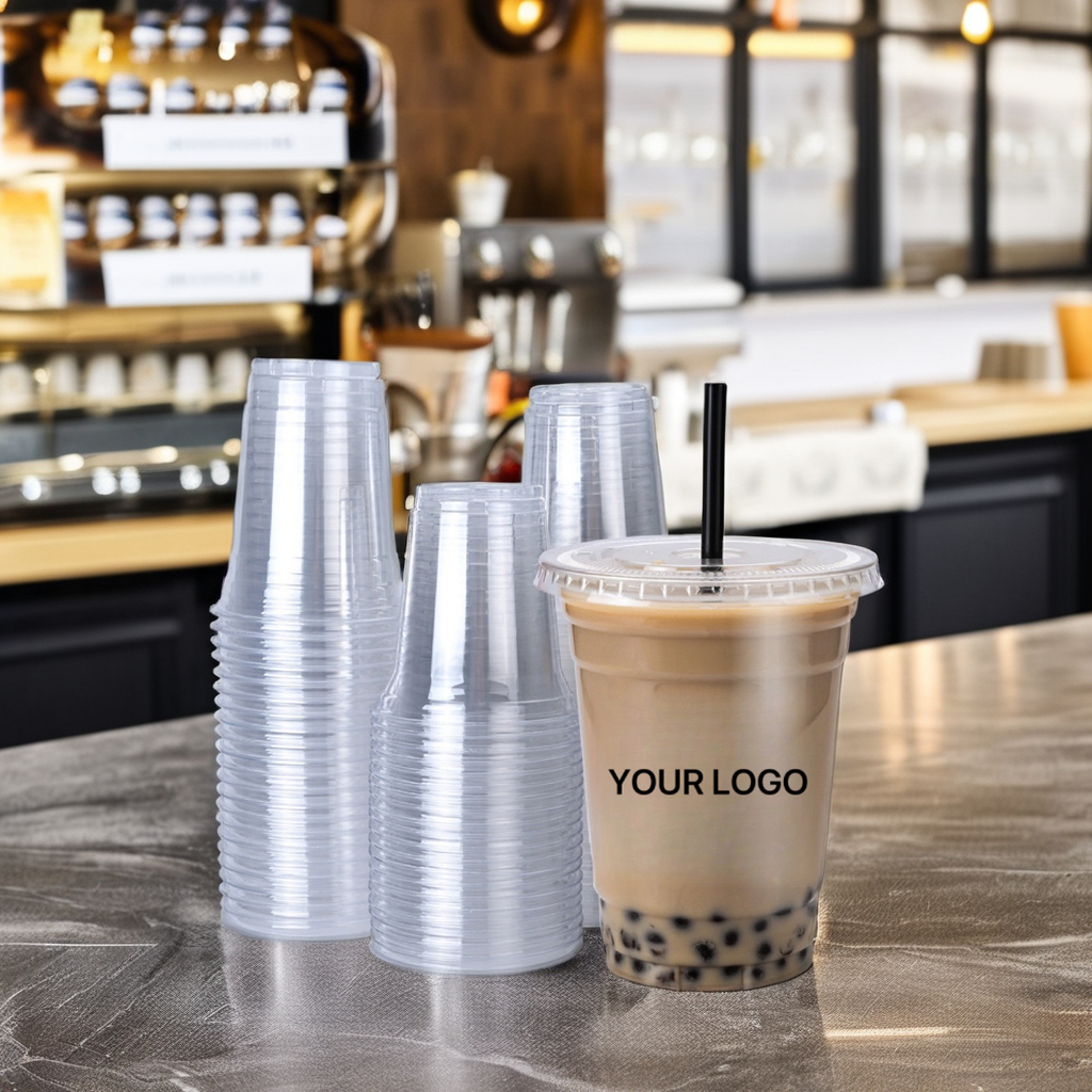 Iced Coffee Cups 12–20 oz with Straw 4