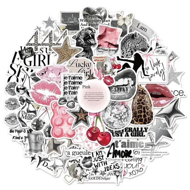 Silver Graffiti Stickers for Scrapbooks 1