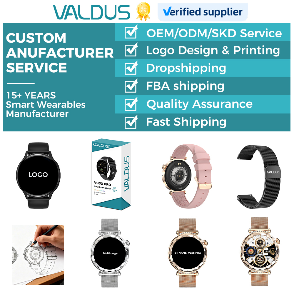 VALDUS 220mAh Battery VS13 Smartwatch Support Sleep Blood 4