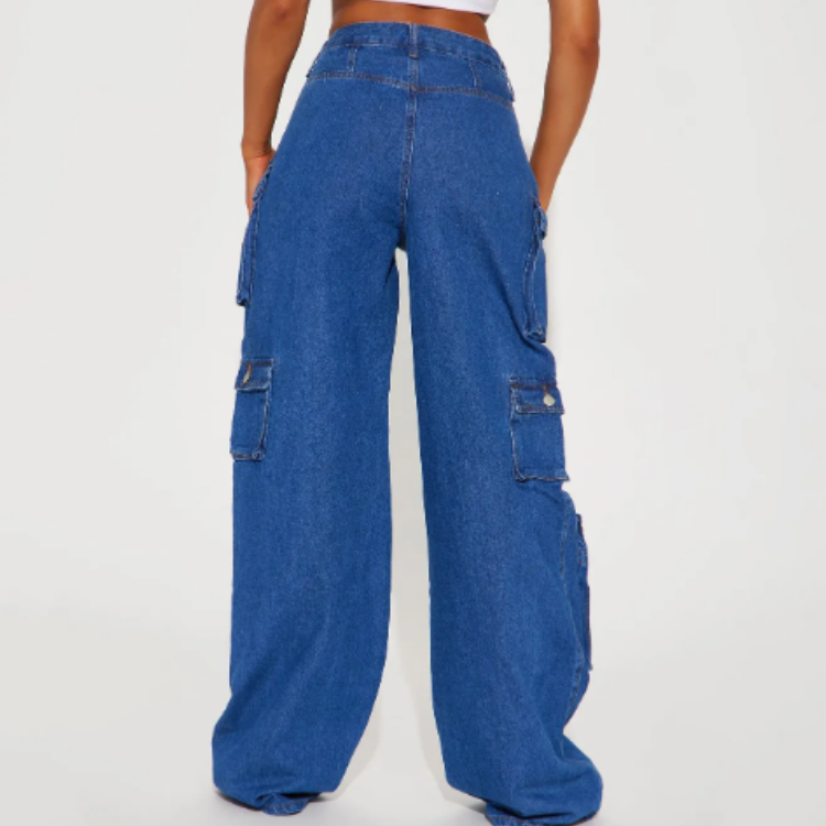 High-Waist Schlaghose Jeans 2