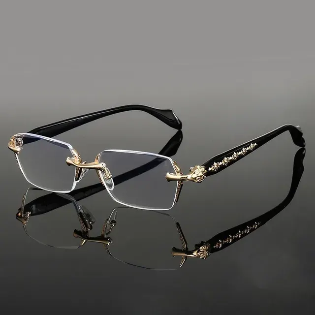 Rimless Rectangular Blue Light Glasses 3