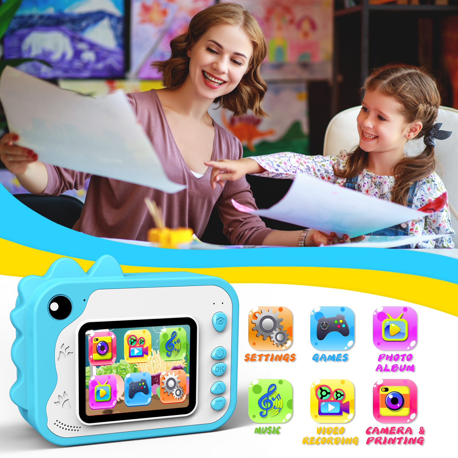 Children Photo With Printer Camera 2.4 IPS LCD 2